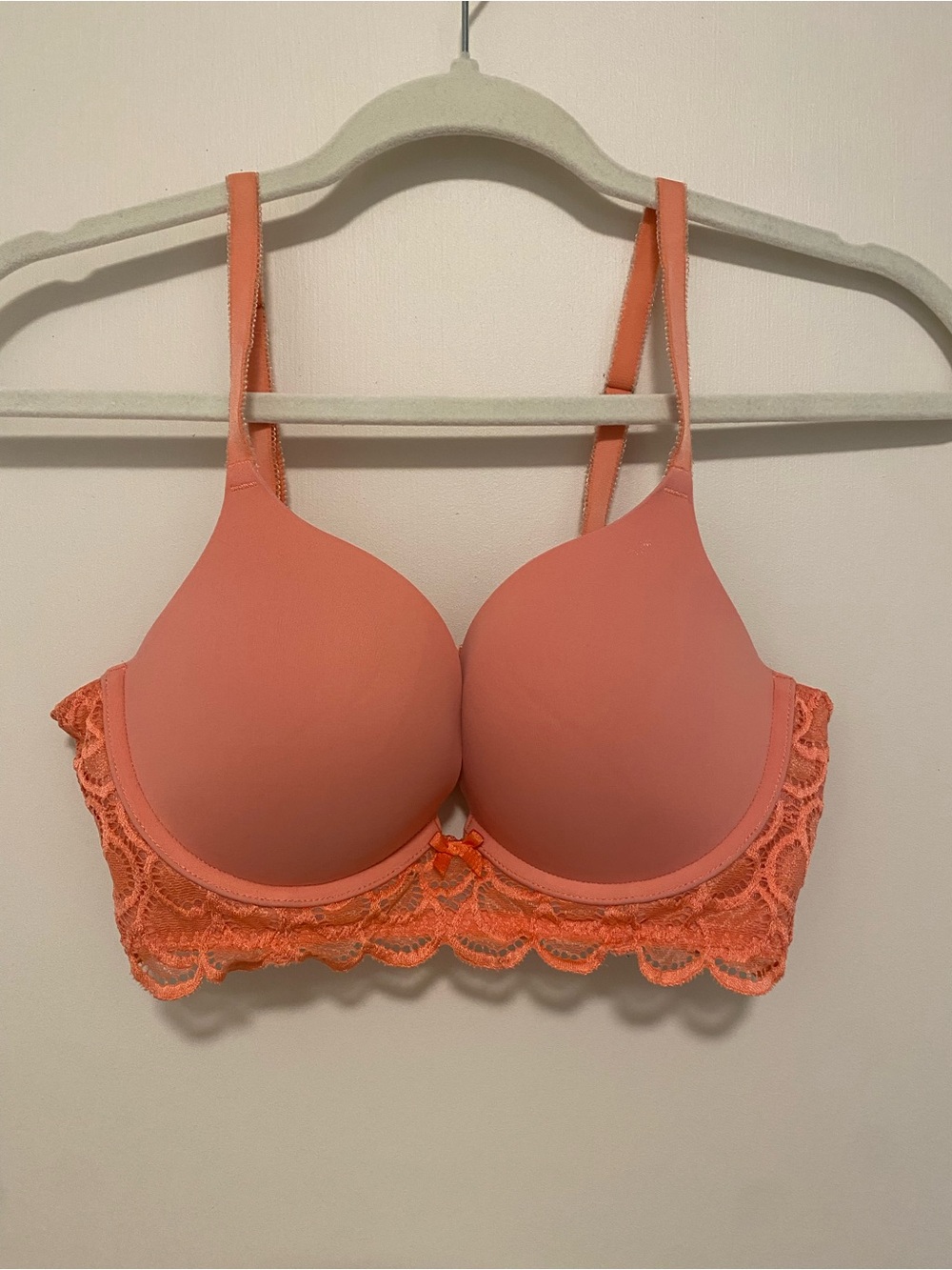 Aerie Bra Coral Longline Lace Underwire 36B